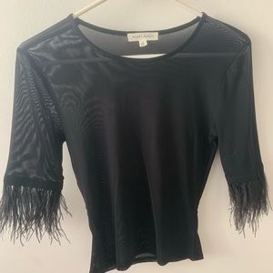 Mesh Feather Top